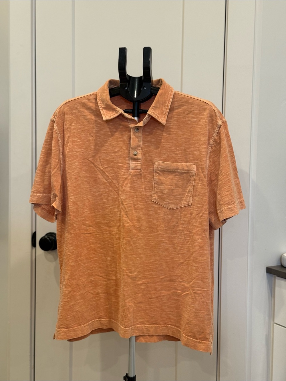 Banana Republic | Orange Vintage-Style Slub Polo | 100% Cotton | Sz XL $45